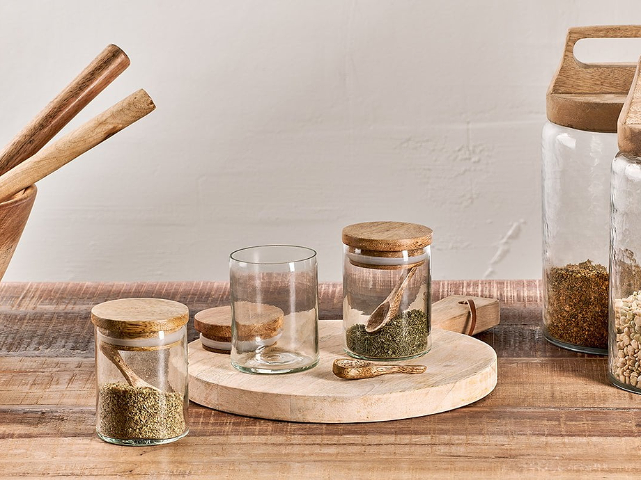 Izaan Spice Jar - Clear - (Set of 3)