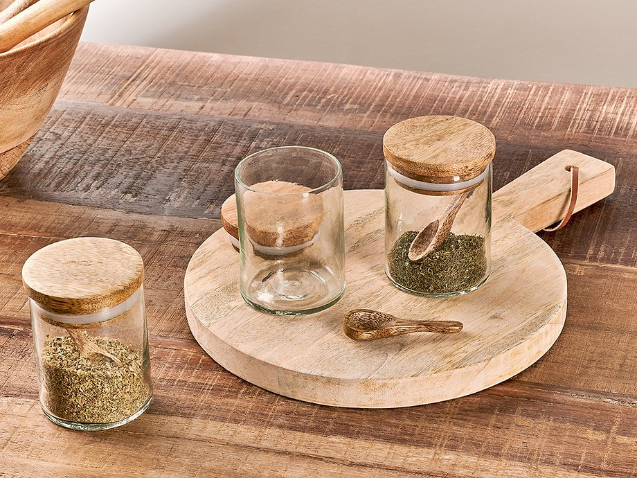 Izaan Spice Jar - Clear - (Set of 3)