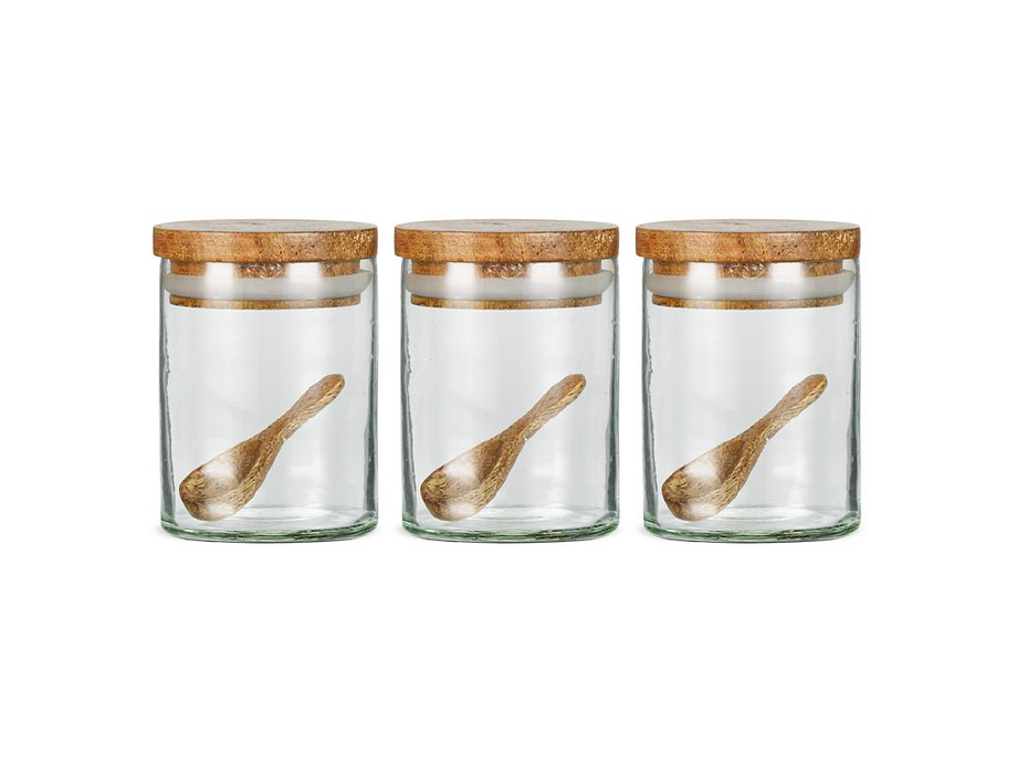 Izaan Spice Jar - Clear - (Set of 3)