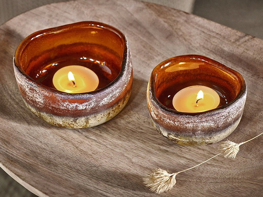 Janka Glass Tealights - (Set of 2)