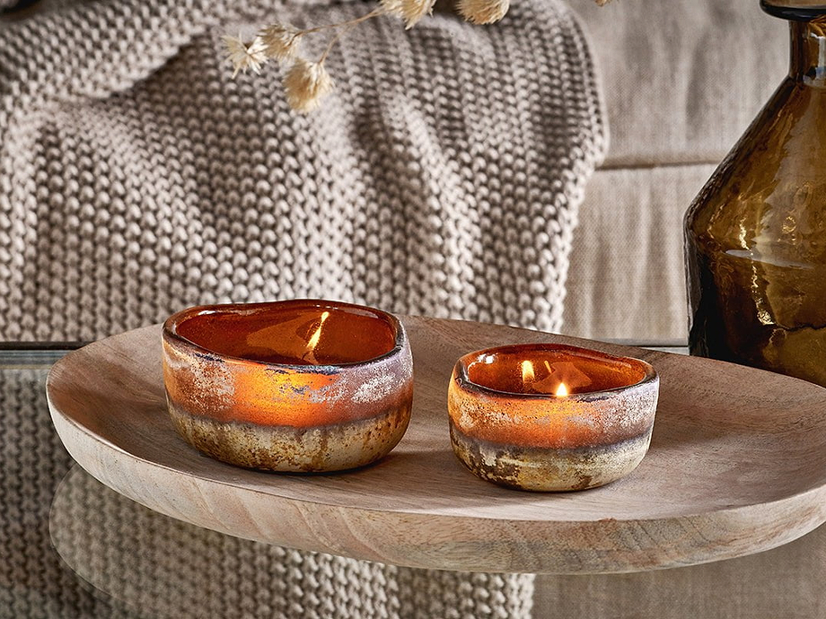 Janka Glass Tealights - (Set of 2)