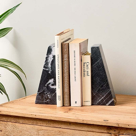 Juda Marble Bookends-nkuku