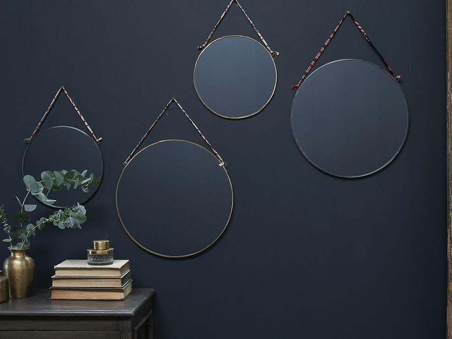 Kiko Round Mirror - Brass