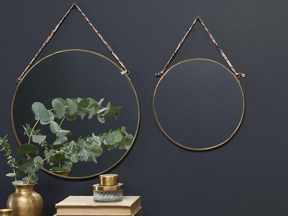 Kiko Round Mirror - Brass