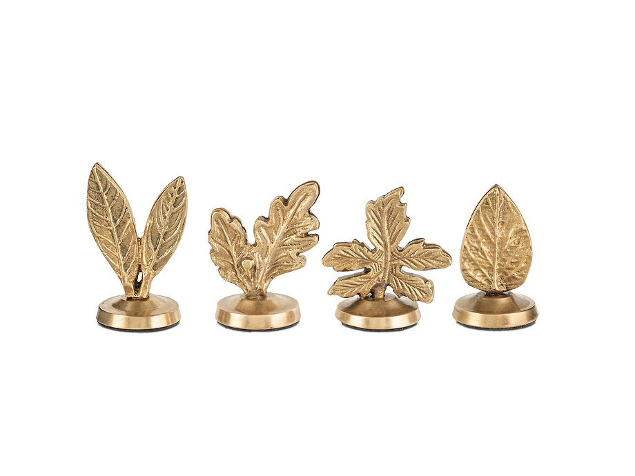 Leaf Brass Place Card Holders (Set of 4)