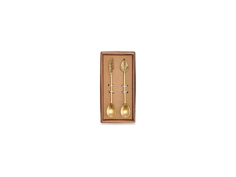 Leaf Spoon Gift Set - Antique Brass (Set of 2)