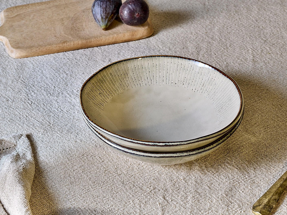 Malia Dinnerware Set - Cream (Set of 12)