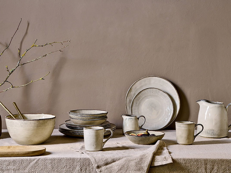 Malia Dinnerware Set - Cream (Set of 12)
