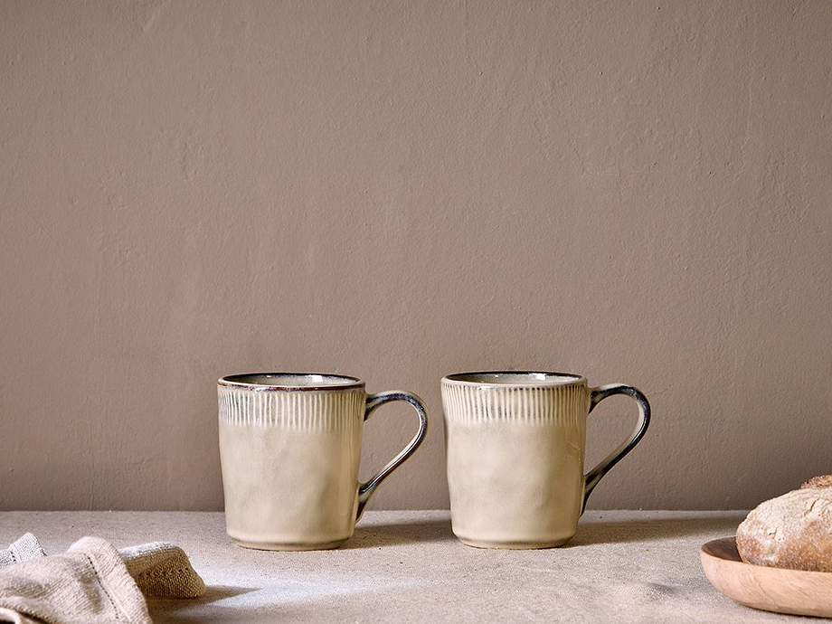 Malia Mug - Cream - (Set of 2)
