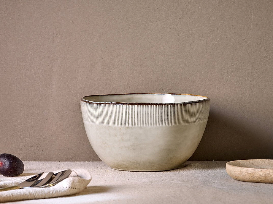 Malia Serving Bowl - Cream