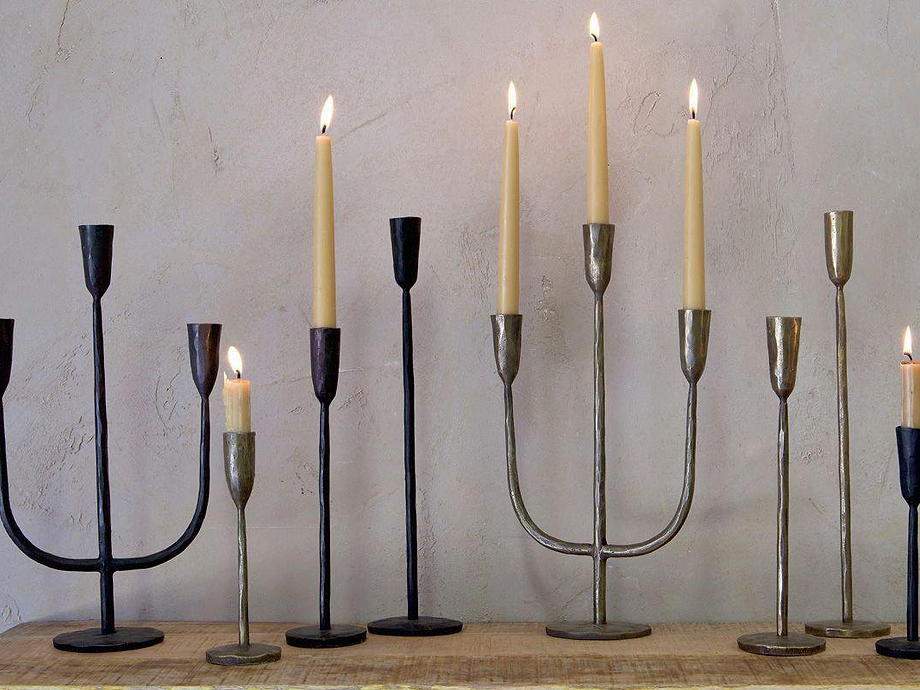 Mbata Brass Candelabra - Antique Brass
