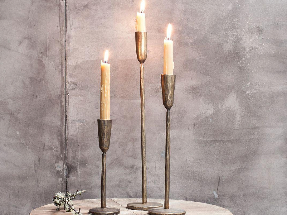 Mbata Brass Candlestick - Antique Brass