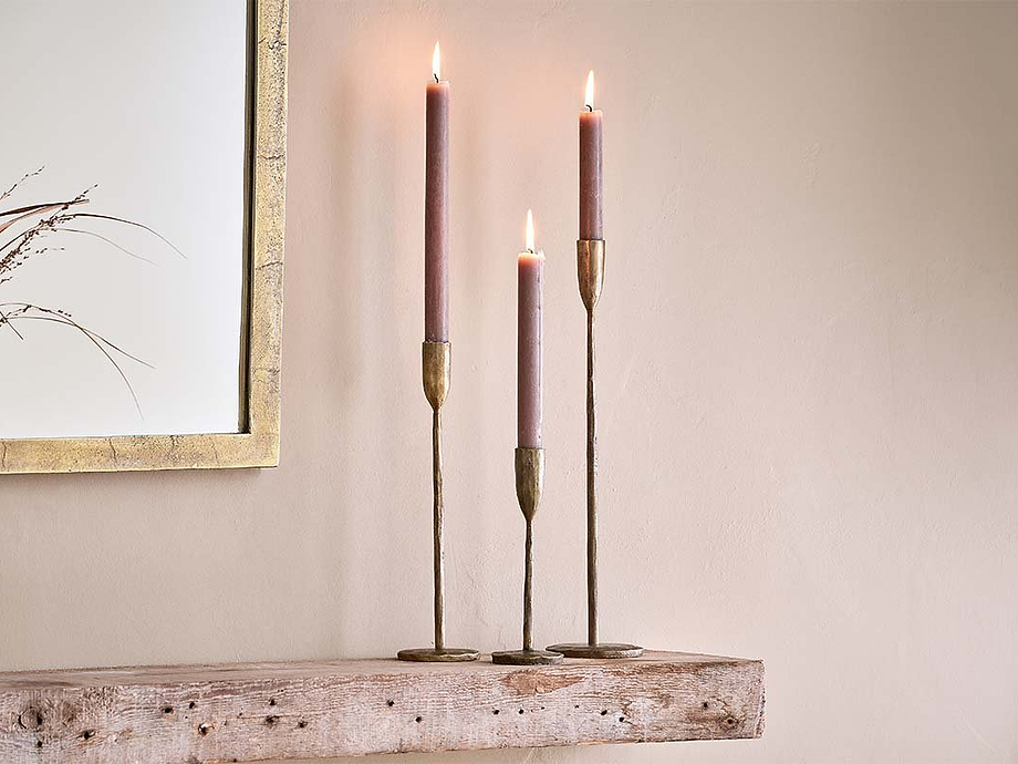 Mbata Brass Candlestick - Antique Brass