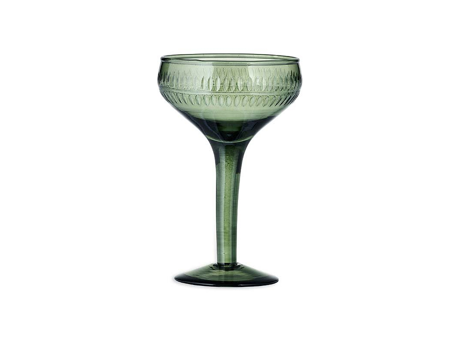 Mila Champagne Glass - Dark Emerald - (Set of 4)