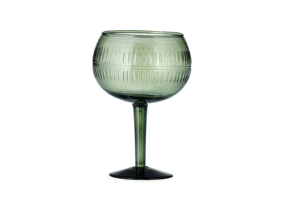 Mila Gin Glass - Dark Emerald - (Set of 2)
