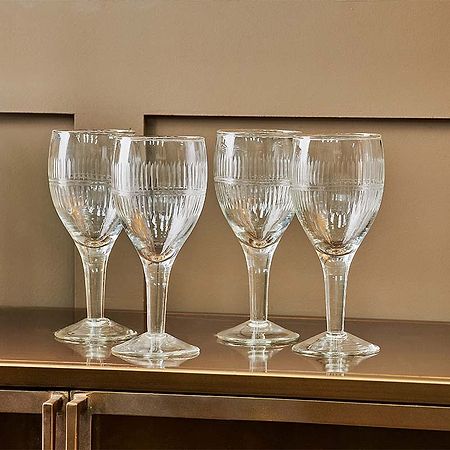 Mila Wine Glass - Clear (Set of 4)-nkuku