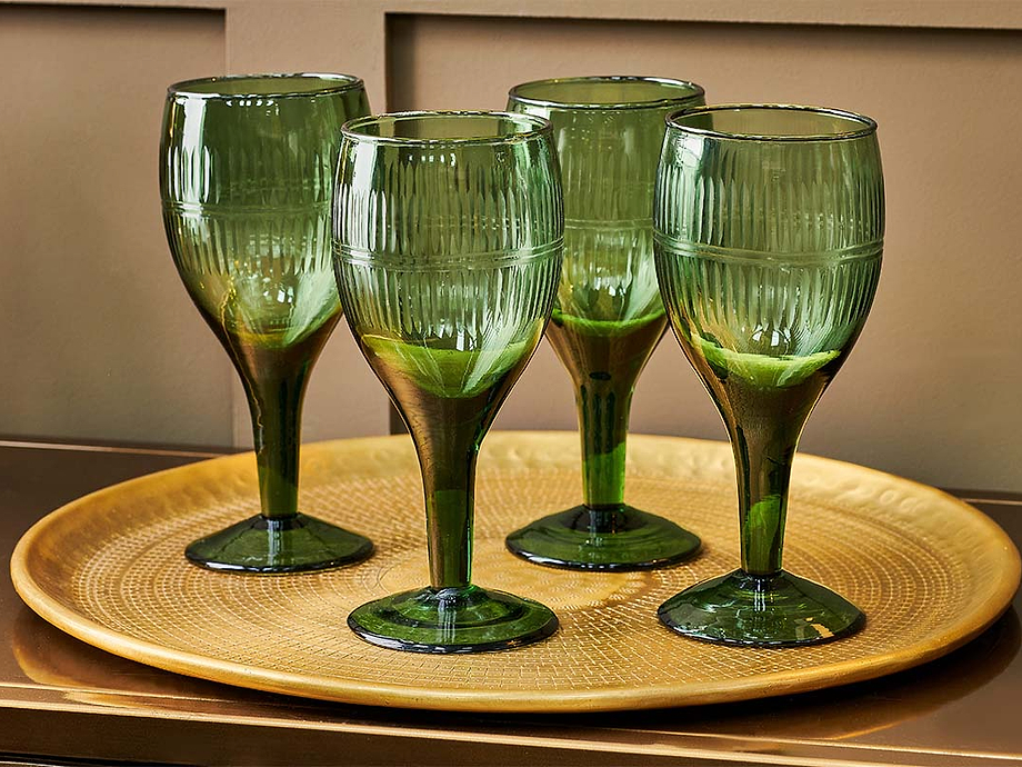 Mila Wine Glass - Dark Emerald (Set of 4)