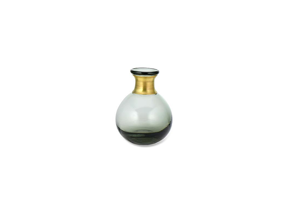 Miza Mini Glass Vase - Smoke