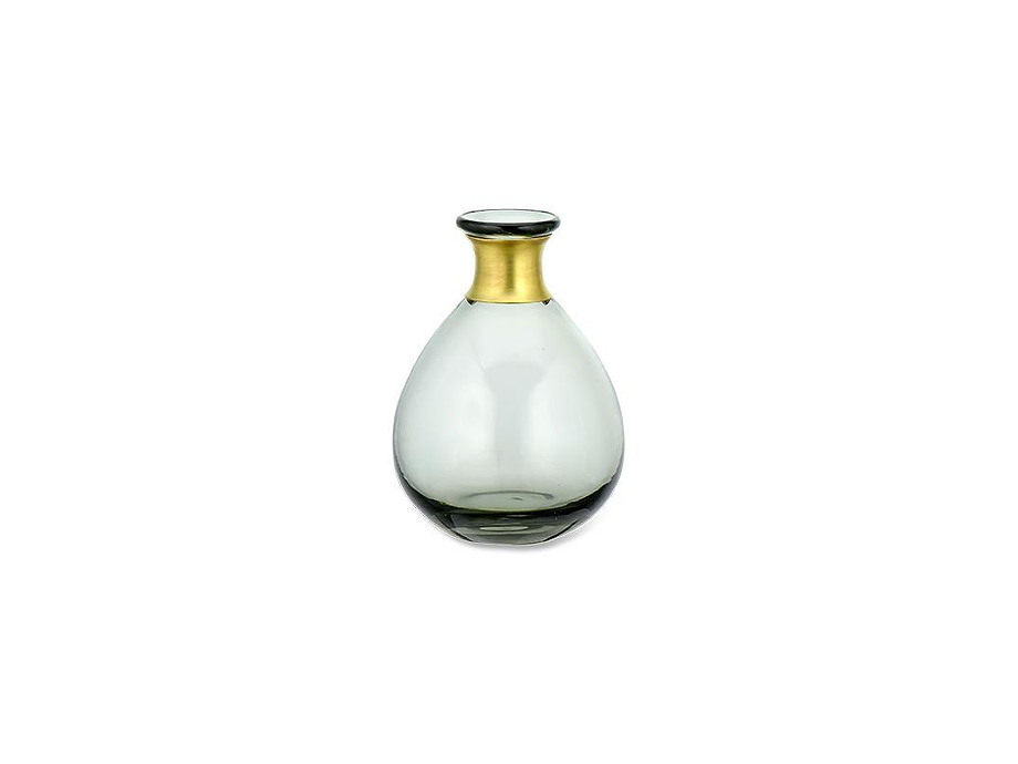 Miza Mini Glass Vase - Smoke