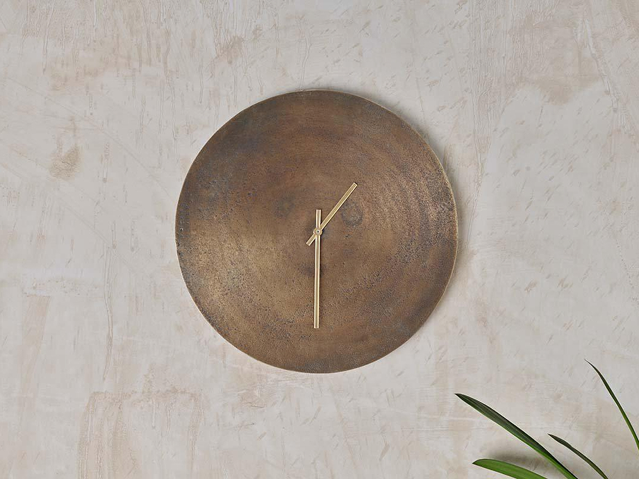 Okota Wall Hung Clock - Antique Brass