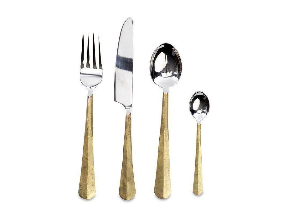 Osko Cutlery Set - Brushed Gold (Set of 16)