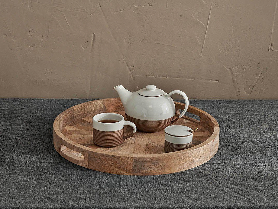 Pawi Mango Wood Tray Round