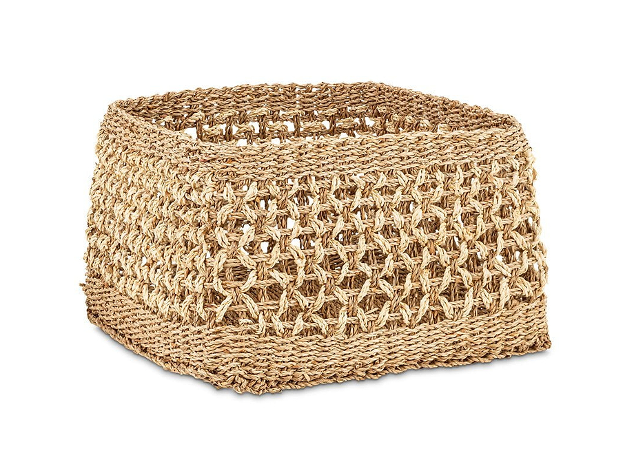 Shimla Square Seagrass And Palm Leaf Basket