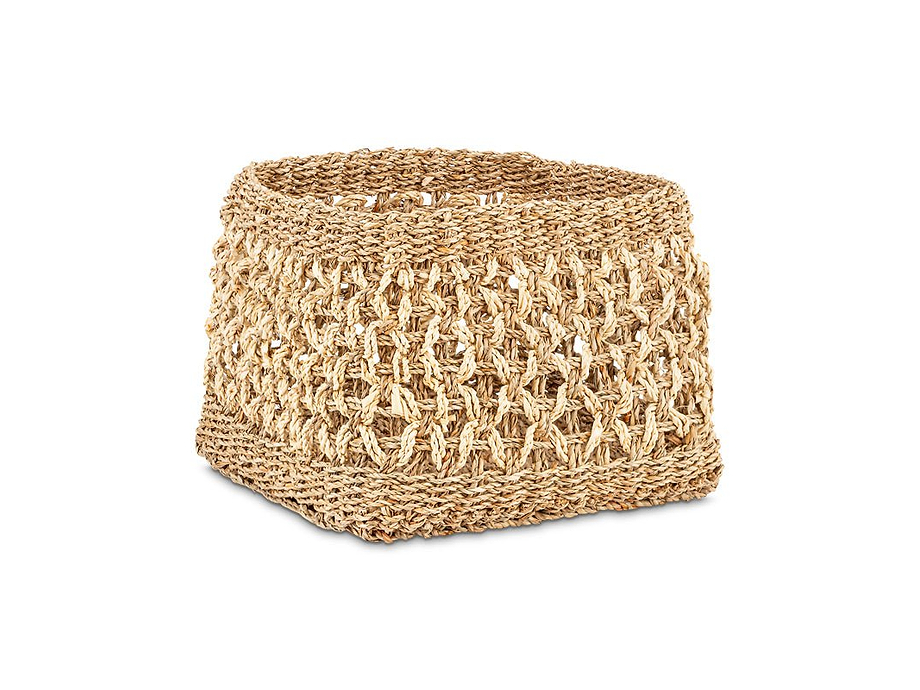 Shimla Square Seagrass And Palm Leaf Basket