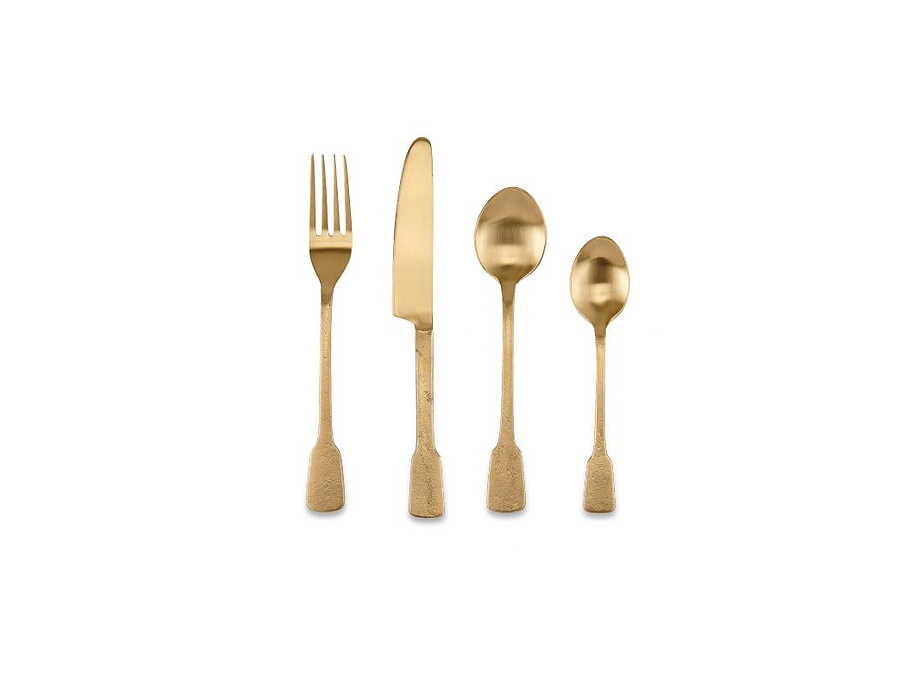 Veeta Cutlery Set - Brushed Gold (Set of 16)