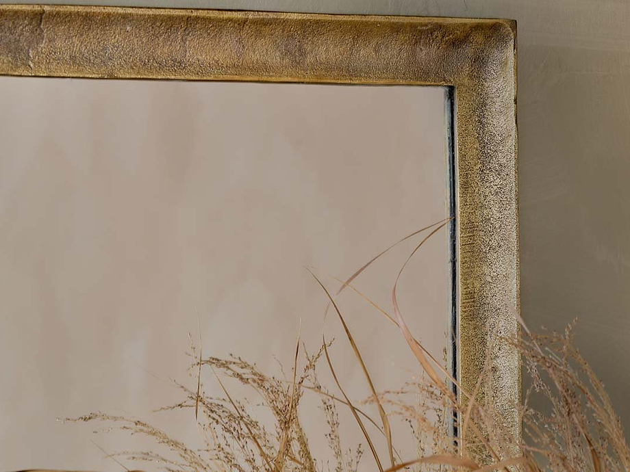 Yadur Rectangular Mirror - Antique Brass - Large