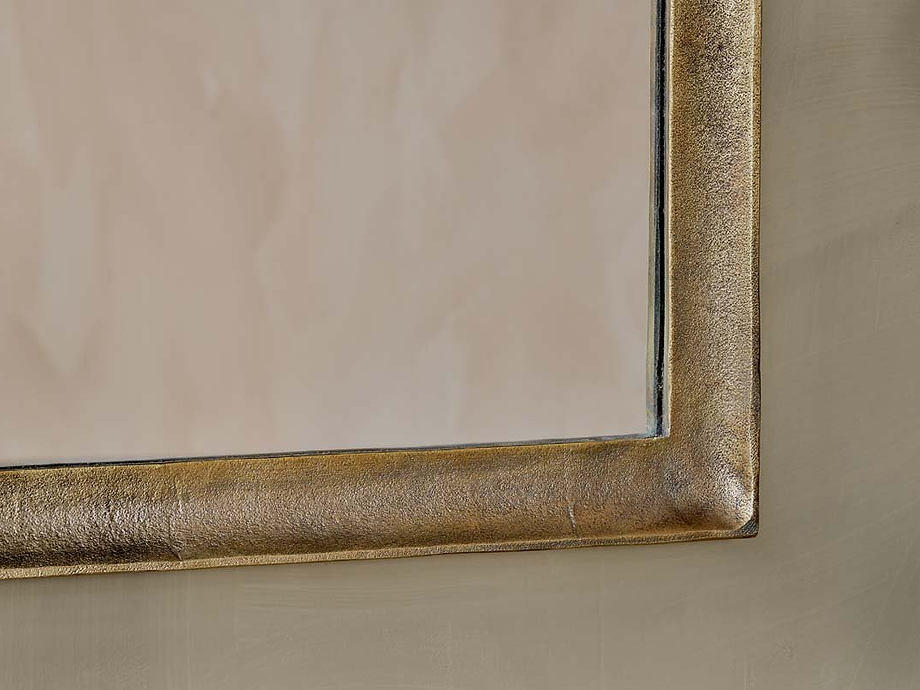 Yadur Rectangular Mirror - Antique Brass - Large