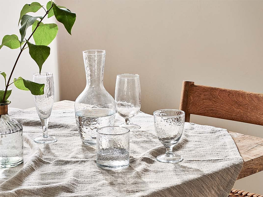 Yala Hammered Glass - Clear (Set of 4)