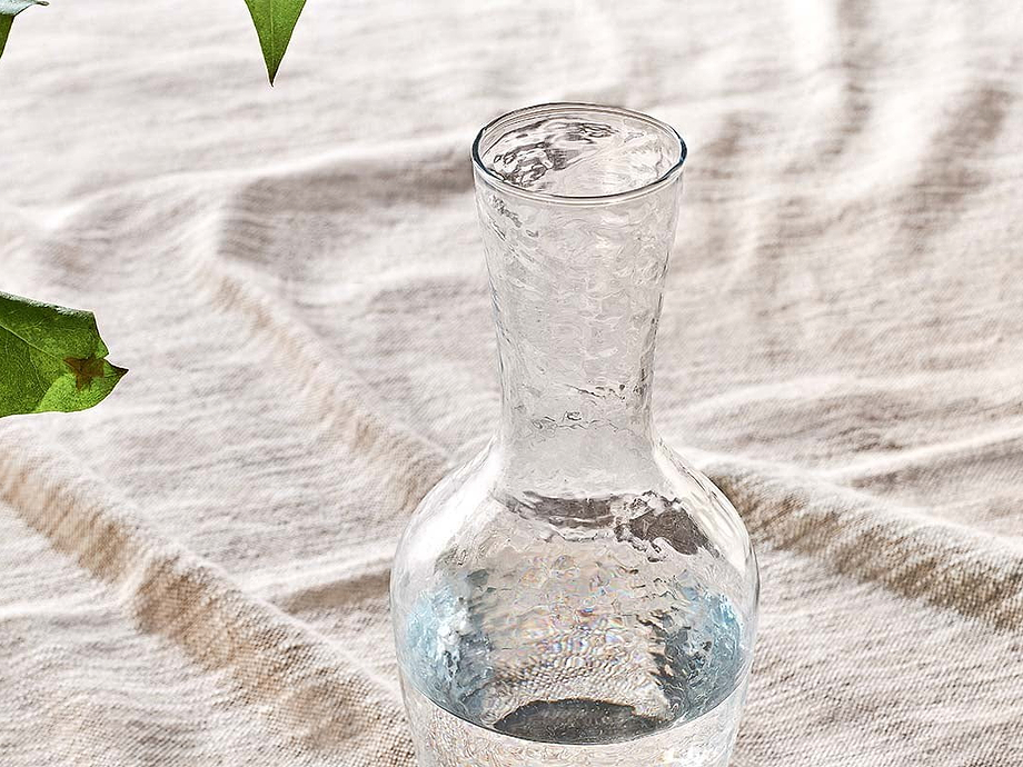Yala Hammered Jug - Clear Glass