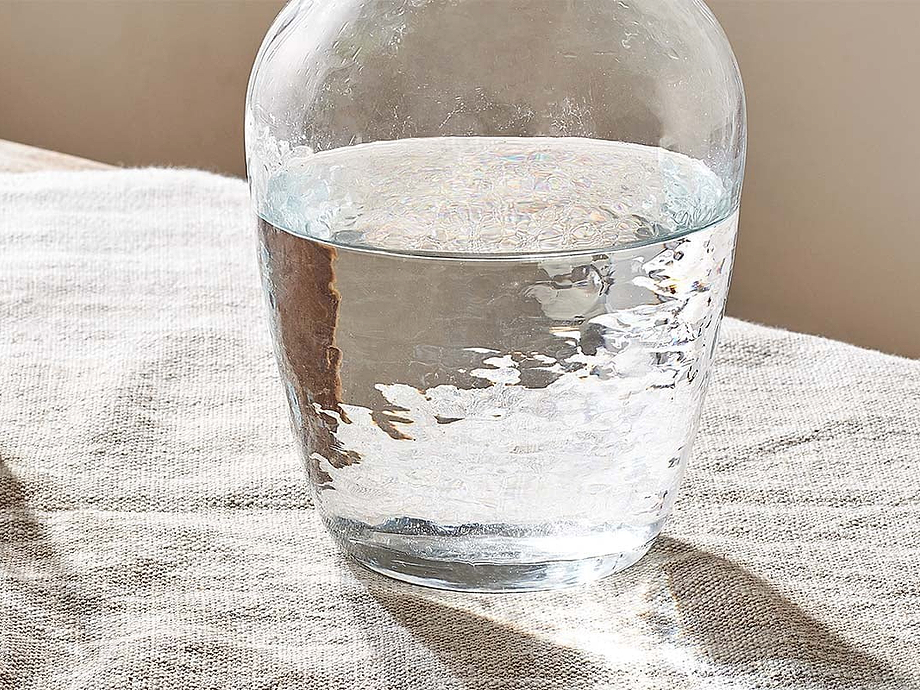Yala Hammered Jug - Clear Glass