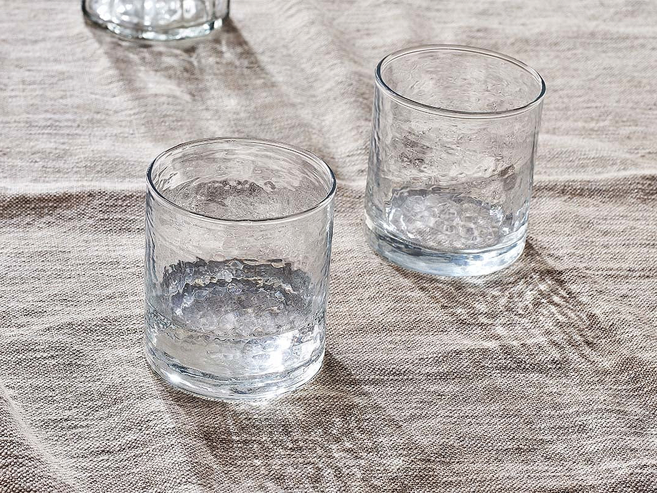 Yala Hammered Tumbler - Clear Glass (Set of 4)