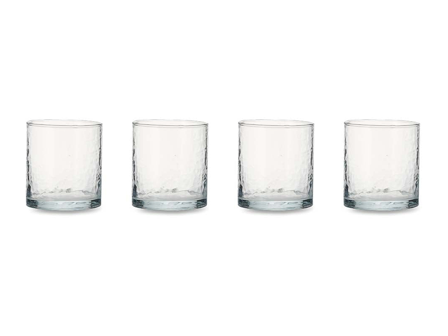 Yala Hammered Tumbler - Clear Glass (Set of 4)