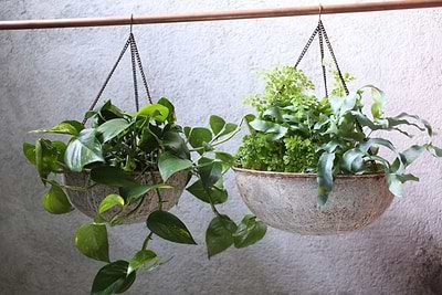 Nkuku VASES & PLANTERS Abari Round Hanging Planter