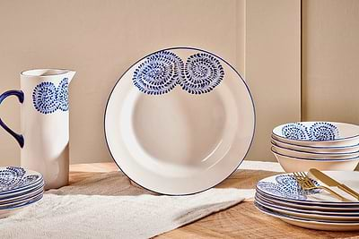 nkuku TABLEWARE Eshani Dinner Plate - Indigo