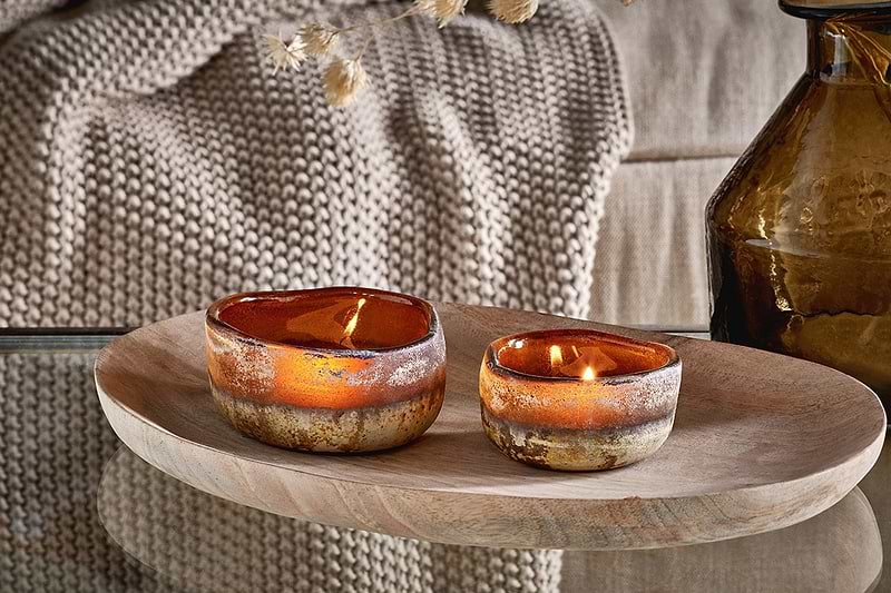 Nkuku CANDLES HOLDERS & LANTERNS Janka Glass Tealights