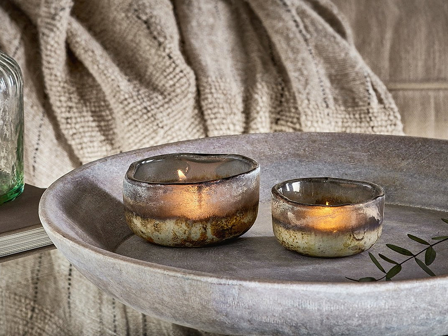 Janka Glass Tealights - (Set of 2)