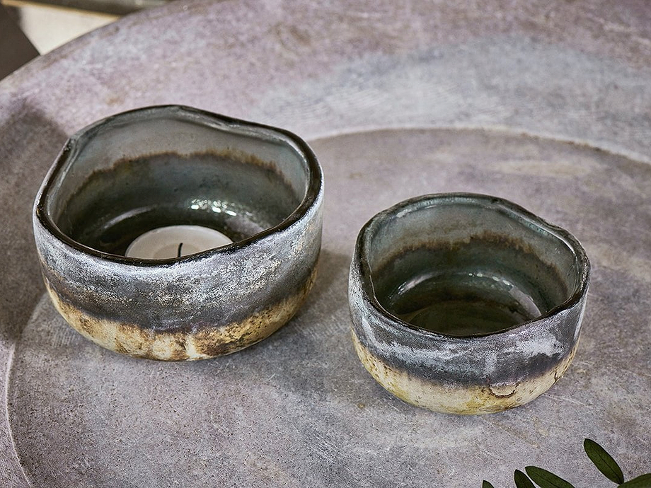 Janka Glass Tealights - (Set of 2)
