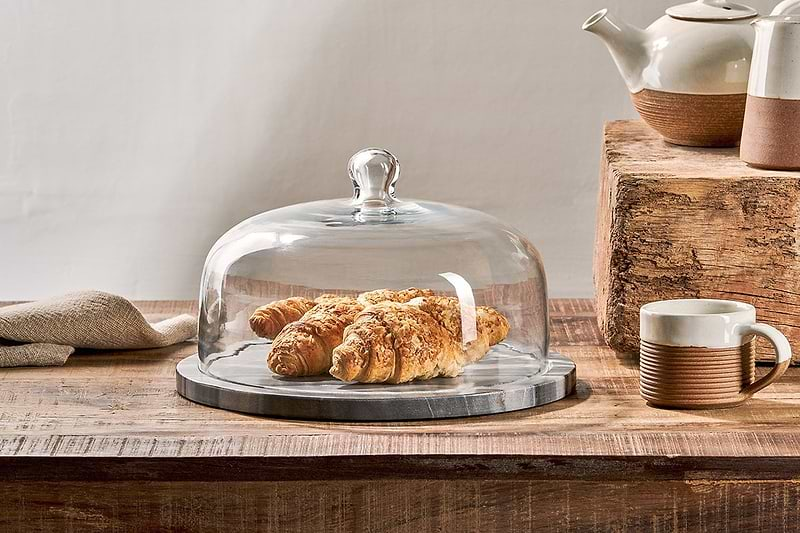 nkuku SERVEWARE Kallso Marble Cake Dome