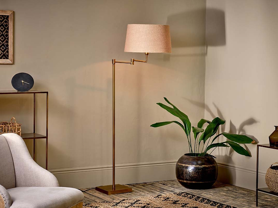 Kara Floor Lamp - Brass