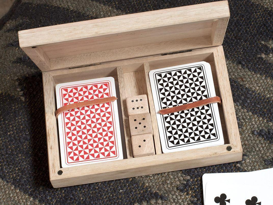 Mango Wood Card & Dice Set