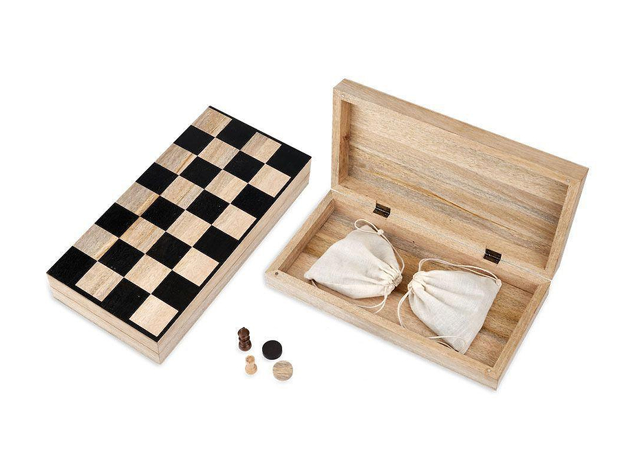 Mango Wood Chess & Draughts