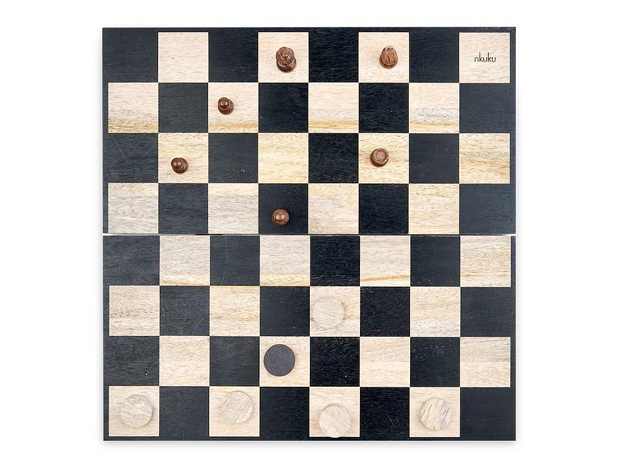 Mango Wood Chess & Draughts