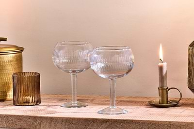 Nkuku Glassware Mila Gin Glass - Clear (Set of 2)