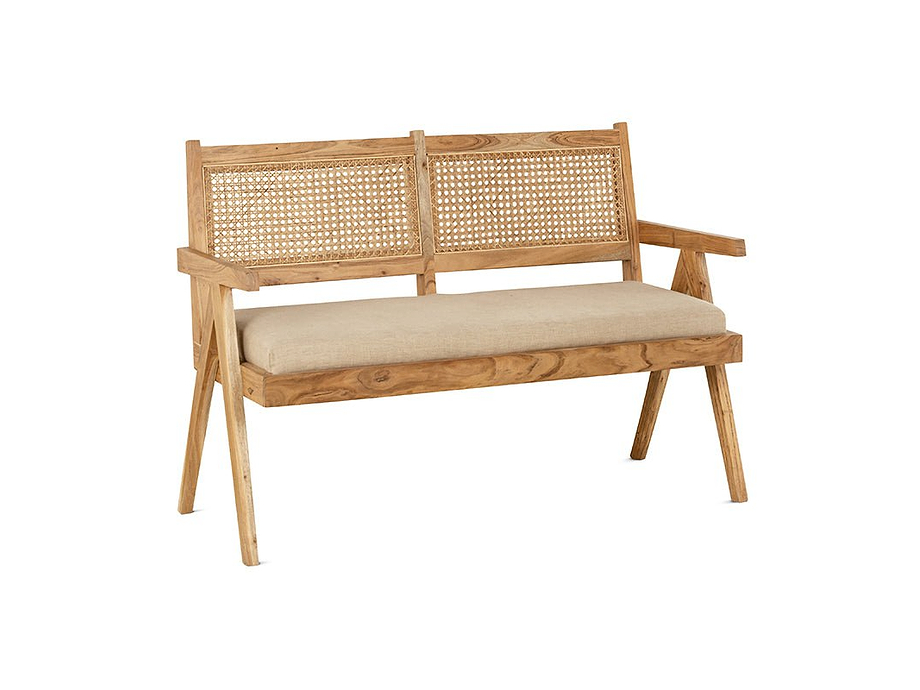 Nalrina acacia and cane sofa