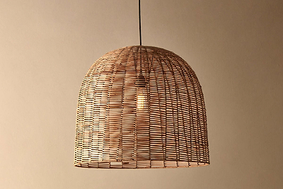 Nkuku LIGHTING Noko Wicker Dome Pendant - Large