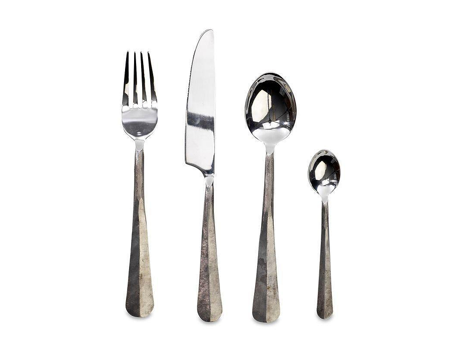 Osko Cutlery Set - Brushed Silver (Set of 16)